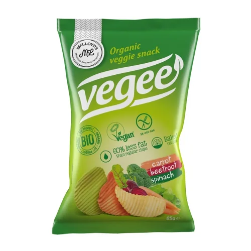 Chipsy warzywne bez glutenu Bio, 85 g, McLloyd’s