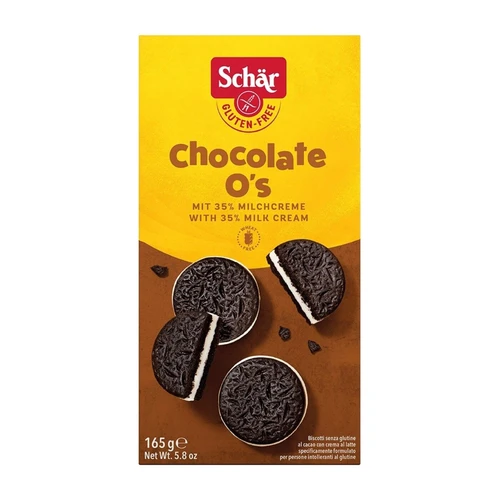 Chocolate O s - ciastka z kremem mlecznym, bezglutenowe, Schär