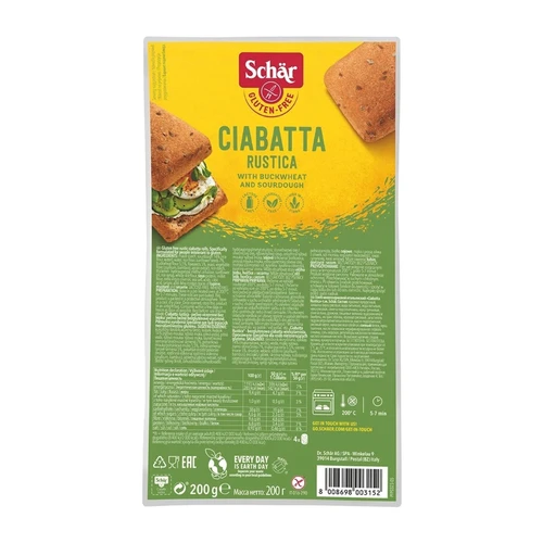 Ciabatta rustica- bułki wieloziarniste, bezglutenowe, Schär