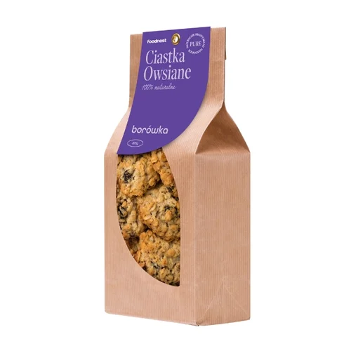 Ciastka owsiane z borówkami, 300 g, Foodnest