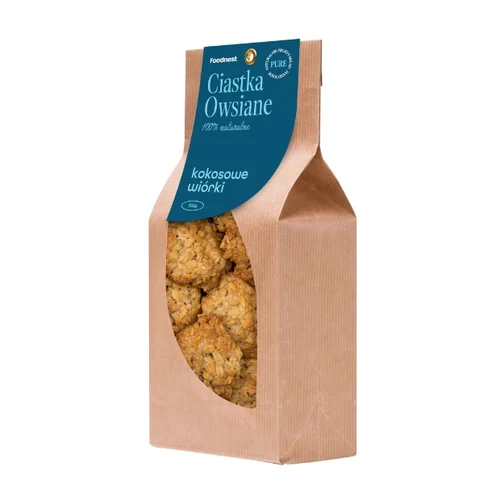 Ciastka owsiane z kokosem, 300 g, Foodnest