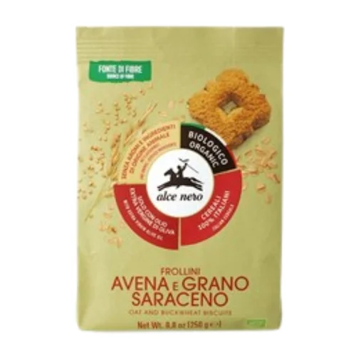 Ciastka owsiano - gryczane Bio, 250 g, Alce Nero