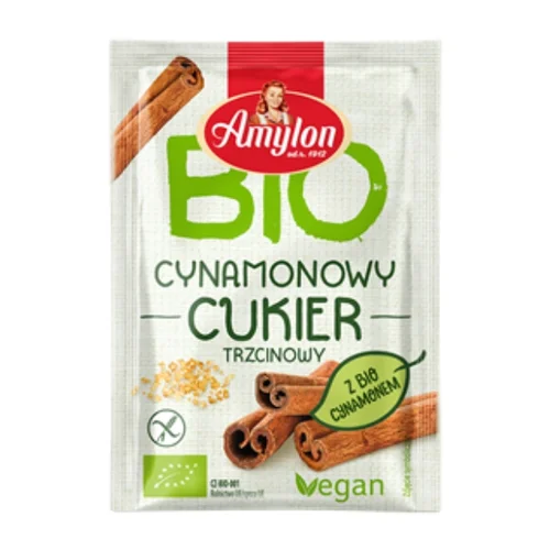 Cukier cynamonowy bezglutenowy Bio, 20 g, Amylon