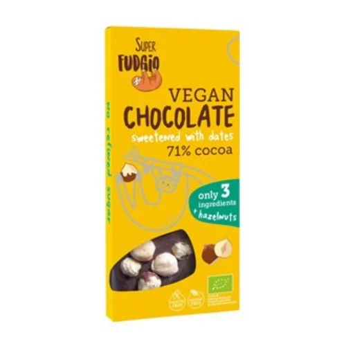 Czekolada słodzona daktylami z orzechami laskowymi bezglutenowa Bio, 100 g, Me Gusto