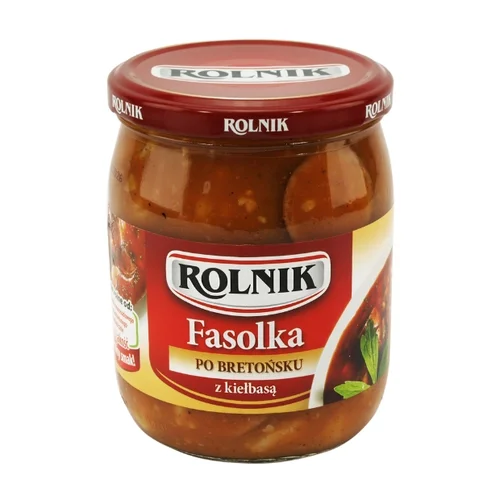 Fasolka po bretońsku z kiełbasą, 540 ml, Rolnik