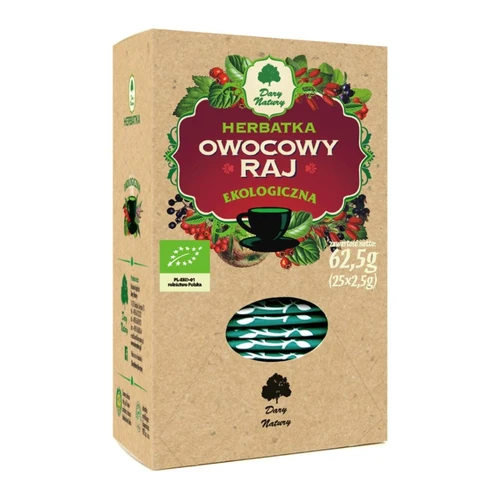 Herbatka owocowy raj Bio, saszetki, Dary Natury