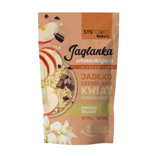 Jaglanka Wzmacniająca z jabłkiem, czekoladą, kwiatem pomarańczy, 300 g, Dania Babci Zosi