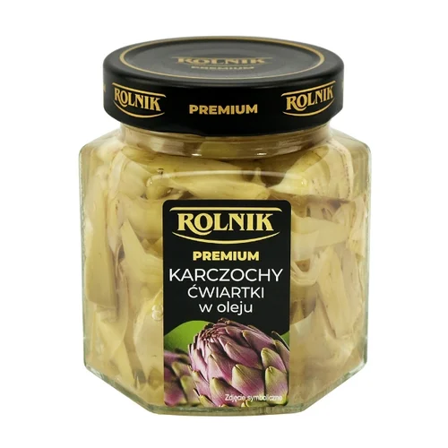 Karczochy ćwiartki w oleju, 290 g, Rolnik