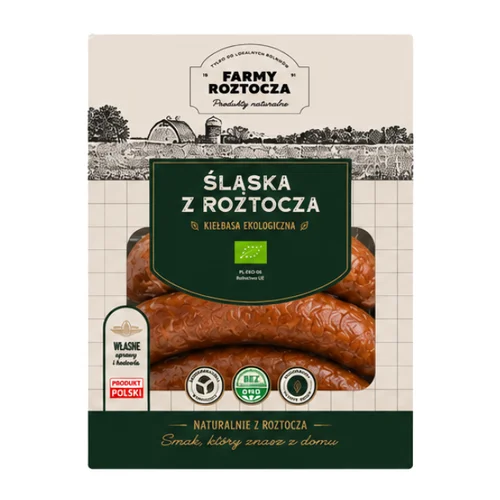 Kiełbasa Śląska z Roztocza Bio, 400 g, Farmy Roztocza