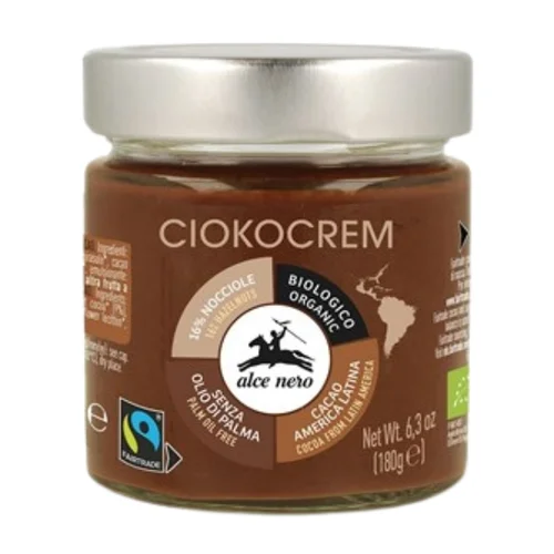 Krem orzechowo - czekoladowy Fair Trade Bio, 180 g, Alce Nero 