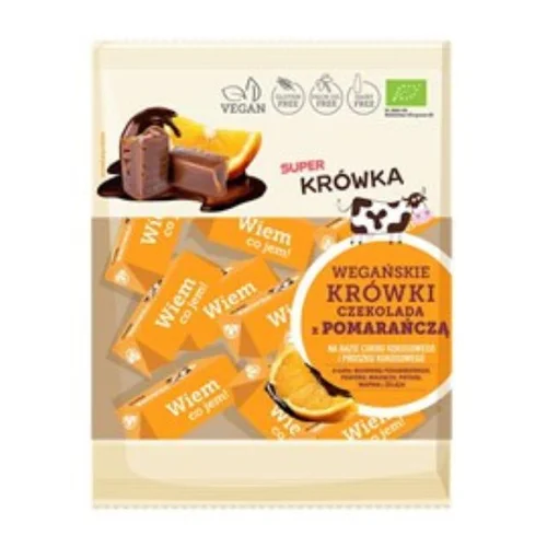 Krówki czekolada z pomarańczą bezmleczne bezglutenowe Bio, 150 g, Me Gusto