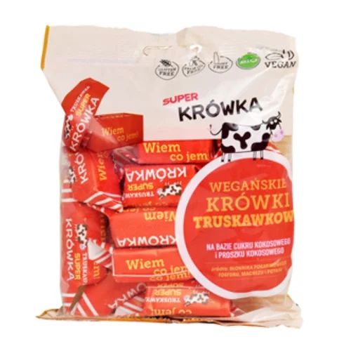 Krówki truskawkowe bezmleczne bezglutenowe Bio, 150 g, Me Gusto