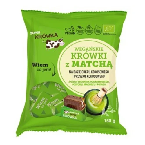 Krówki z matchą bezmleczne bezglutenowe Bio, 150 g, Me Gusto