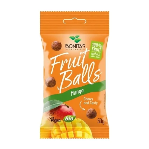 Kulki owocowe z mango Bio, 50 g, Bonitas