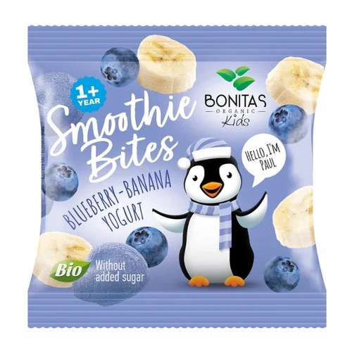 Liofilizowana przekąska borówka-banan-jogurt Bio, 10 g, Bonitas