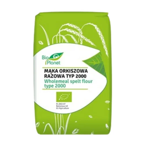 Mąka orkiszowa razowa typ 2000 Bio, 500 g, Bio Planet 