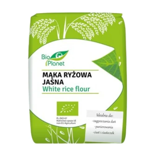 Mąka ryżowa jasna Bio, 1 kg, Bio Planet   