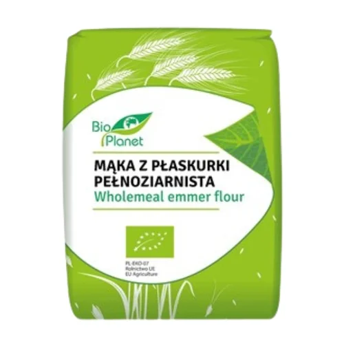 Mąka z płaskurki pełnoziarnista Bio, 1kg, Bio Planet 