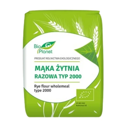 Mąka żytnia razowa typ 2000 Bio, 1kg, Bio Planet 