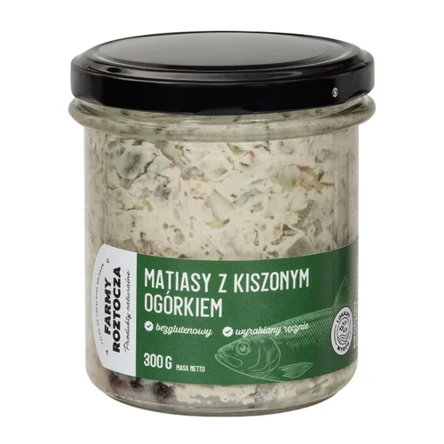 Matiasy z domowej spiżarni z kiszonym ogórkiem, 300 g, Farmy Roztocza