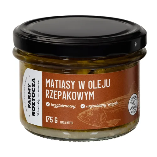 Matjasy w oleju rzepakowym, 175 g, Farmy Roztocza
