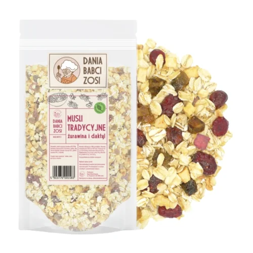 Musli tradycyjne żurawina i daktyl, 1 kg, Dania Babci Zosi