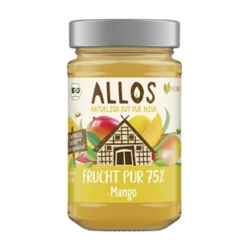 Mus z mango 75 % owoców Bio, 250 g, Allos