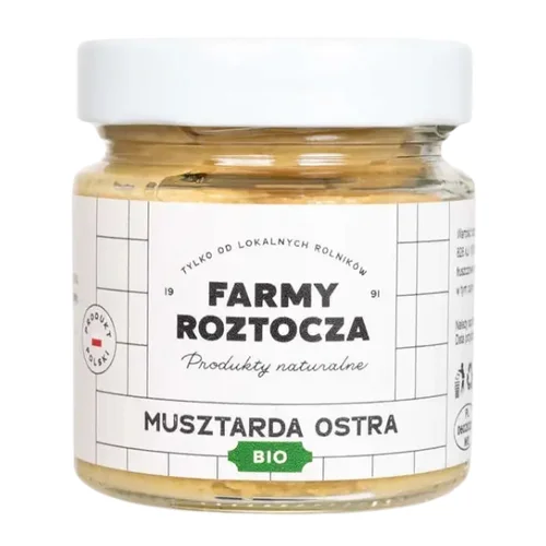 Musztarda ostra Bio, 210 g, Farmy Roztocza