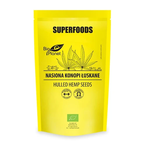 Nasiona konopi łuskane Bio, 200g, Bio Planet