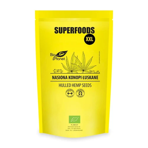Nasiona konopi łuskane Bio, 600g, Bio Planet
