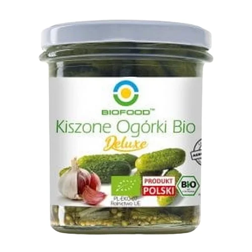 Ogórki kiszone deluxe Bio, 320 g, Biofood