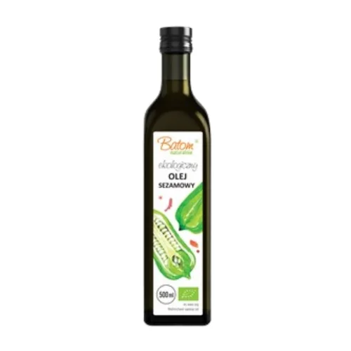 Olej sezamowy tłoczony na zimno Bio, 500 ml, Batom