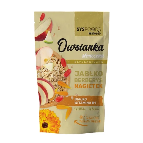 Owsianka Słoneczna z jabłkiem, berberysem i nagietkiem, 350 g, Dania Babci Zosi