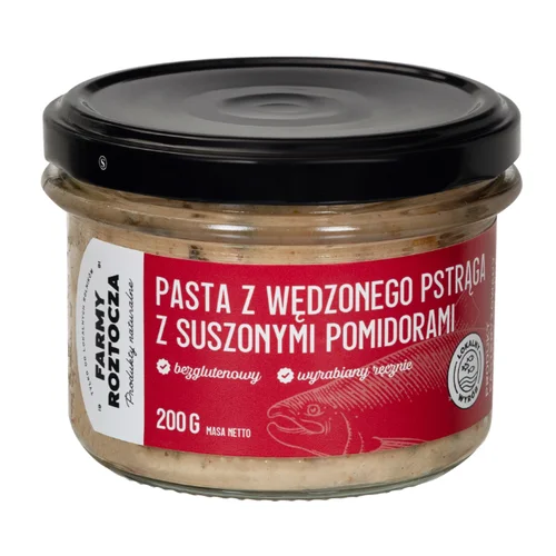Pasta z wędzonego pstrąga z suszonymi pomidorami, 200 g, Farmy Roztocza