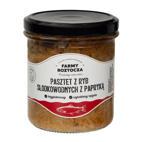 Pasztet z ryb słodkowodnych z papryką, 270 g, Farmy Roztocza