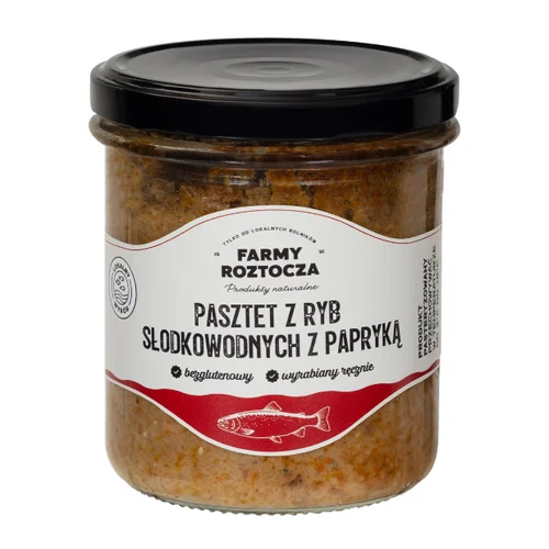 Pasztet z ryb słodkowodnych z papryką, 270 g, Farmy Roztocza