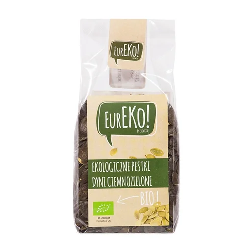 Pestki dyni ciemnozielone Bio, 150 g, Eureko