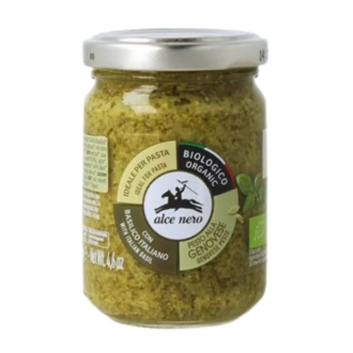 Pesto genovese (sos bazyliowy) Bio, 130 g, Alce Nero