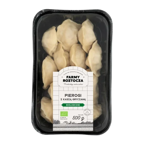 Pierogi z kaszą gryczaną i serem Bio, 500 g, Farmy Roztocza