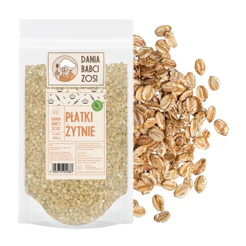 Płatki żytnie, 1 kg, Dania Babci Zosi