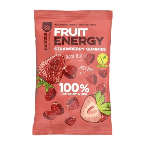 Przekąski truskawkowe 100% owoców bez glutenu, 35 g, Bombus