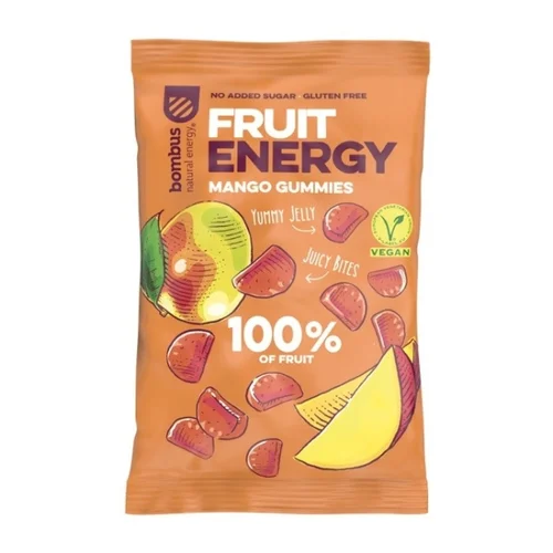 Przekąski z mango 100% owoców bez glutenu, 35 g, Bombus