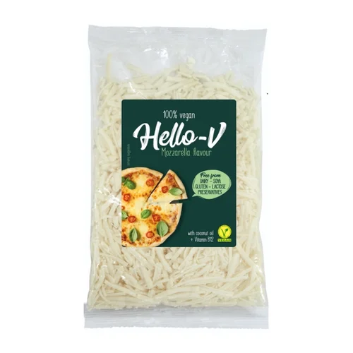Roślinna alternatywa sera mozzarella posypka, 200 g, Hello-V