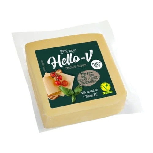 Roślinna alternatywa sera wędzonego kostka, 200 g, Hello-V