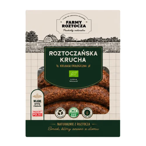 Kiełbasa Roztoczańska krucha Bio, 400 g, Farmy Roztocza
