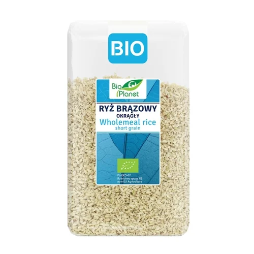 Ryż brązowy okrągły Bio, 1 kg, Bio Planet