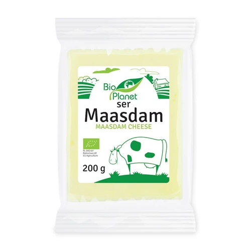 Ser Maasdam w plastrach Bio, 200g, Bio Planet