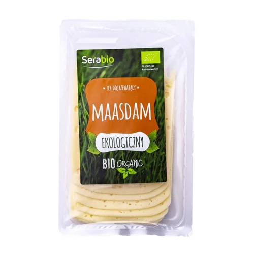 Ser dojrzewający Maasdam w plastrach Bio, 125g, Serabio