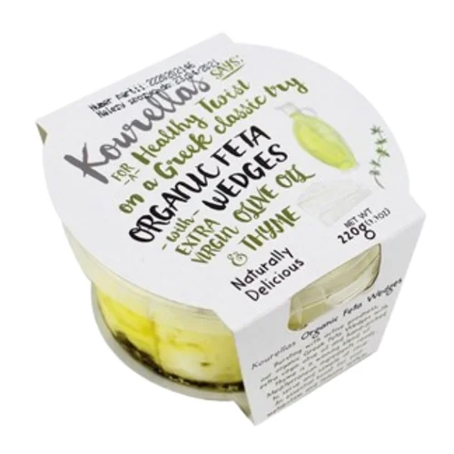 Ser feta z tymiankiem w oliwie z oliwek Bio, 220 g, Kourellas