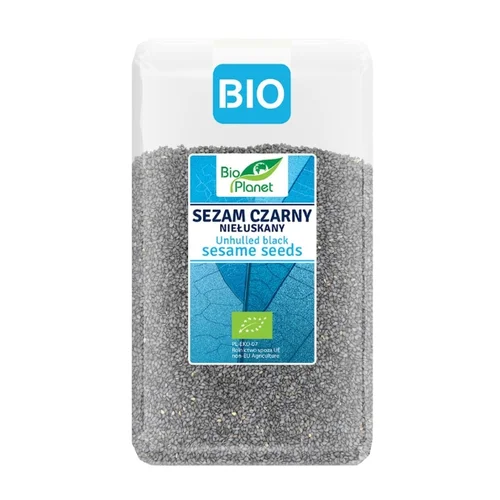 Sezam czarny niełuskany Bio, 1 kg, Bio Planet